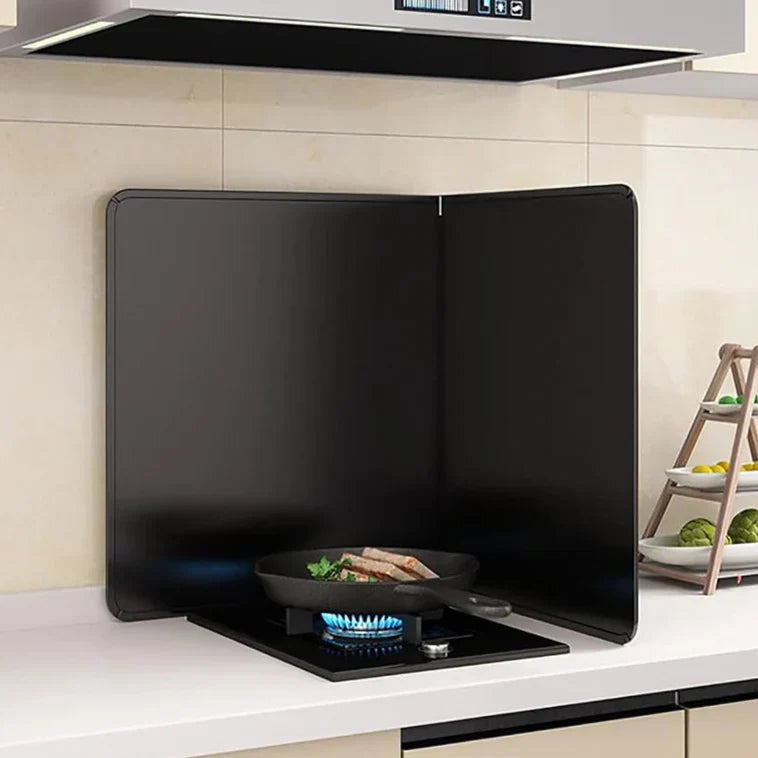 Cuisinier Écran de Protection Pliable | Acier Inoxydable Résistant à la Chaleur 0