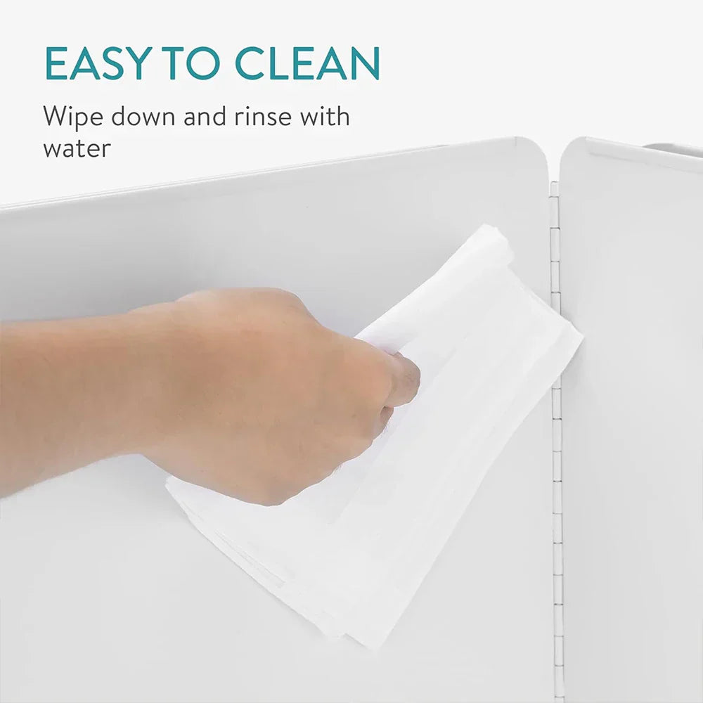 Cuisinier Écran de Protection Pliable | Acier Inoxydable Résistant à la Chaleur 2