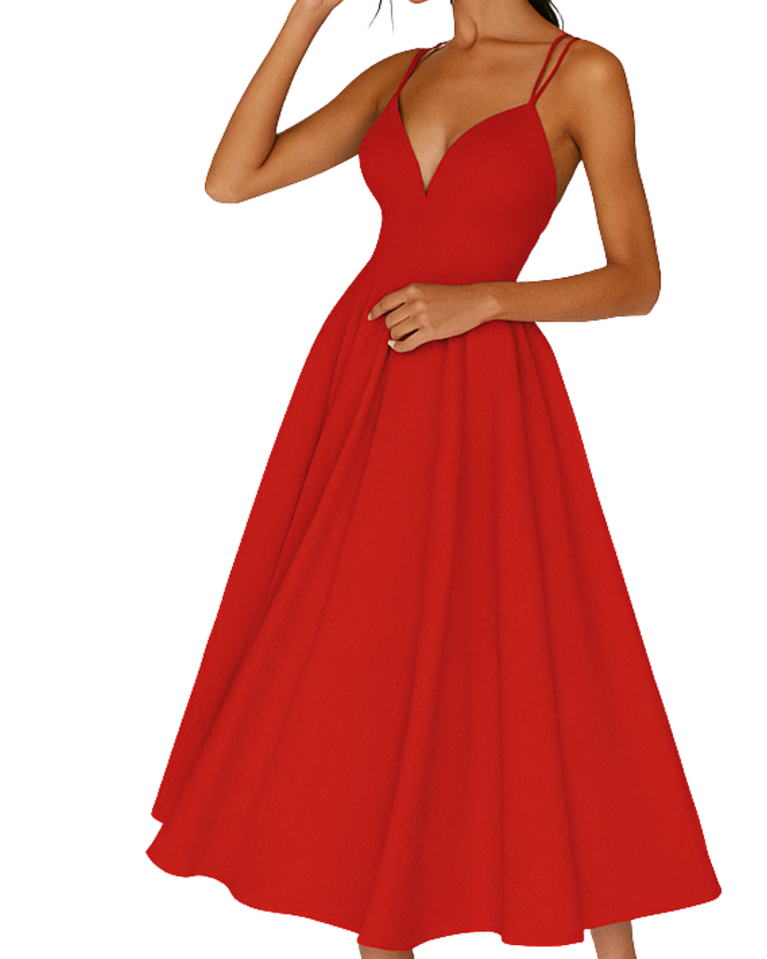 Daisy Women's Midi Dress | Strappy Elegant Design for Formal Events 0