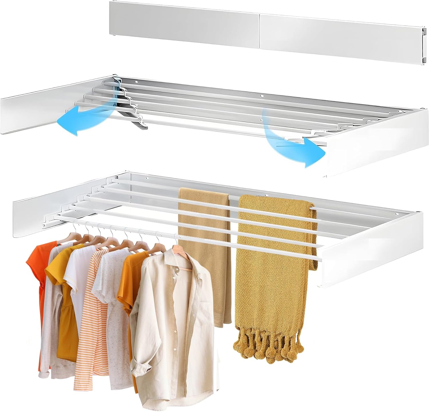Dalia Sèche Linge Mural | Support Pliable, Design Minimaliste 0