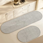 Dalia Tapis Absorbant Antidérapant | Microfibre, Design Rayé pour Cuisine et Salle de Bain 2