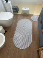Dalia Tapis Absorbant Antidérapant | Microfibre, Design Rayé pour Cuisine et Salle de Bain 4
