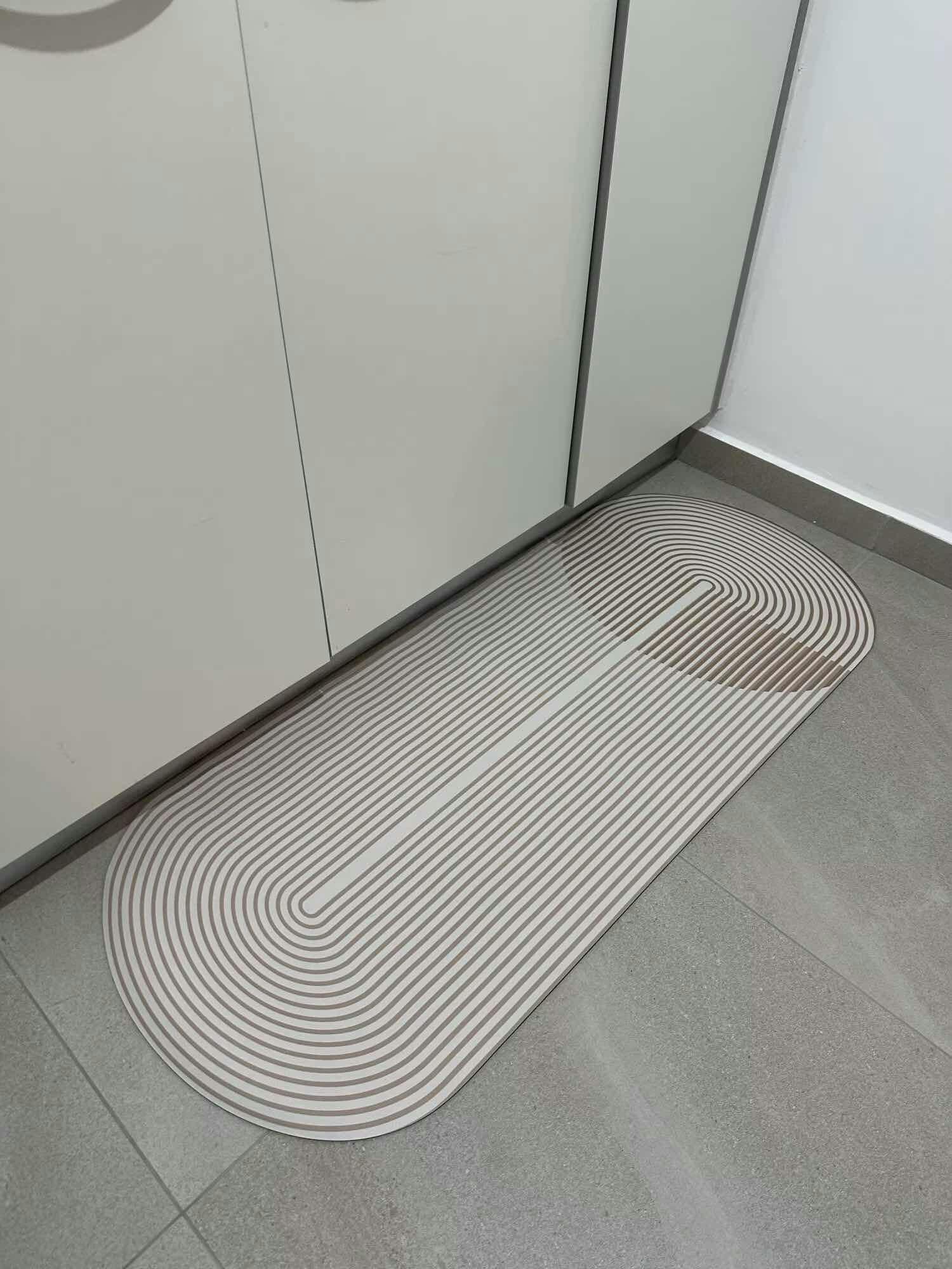 Dalia Tapis Absorbant Antidérapant | Microfibre, Design Rayé pour Cuisine et Salle de Bain 6