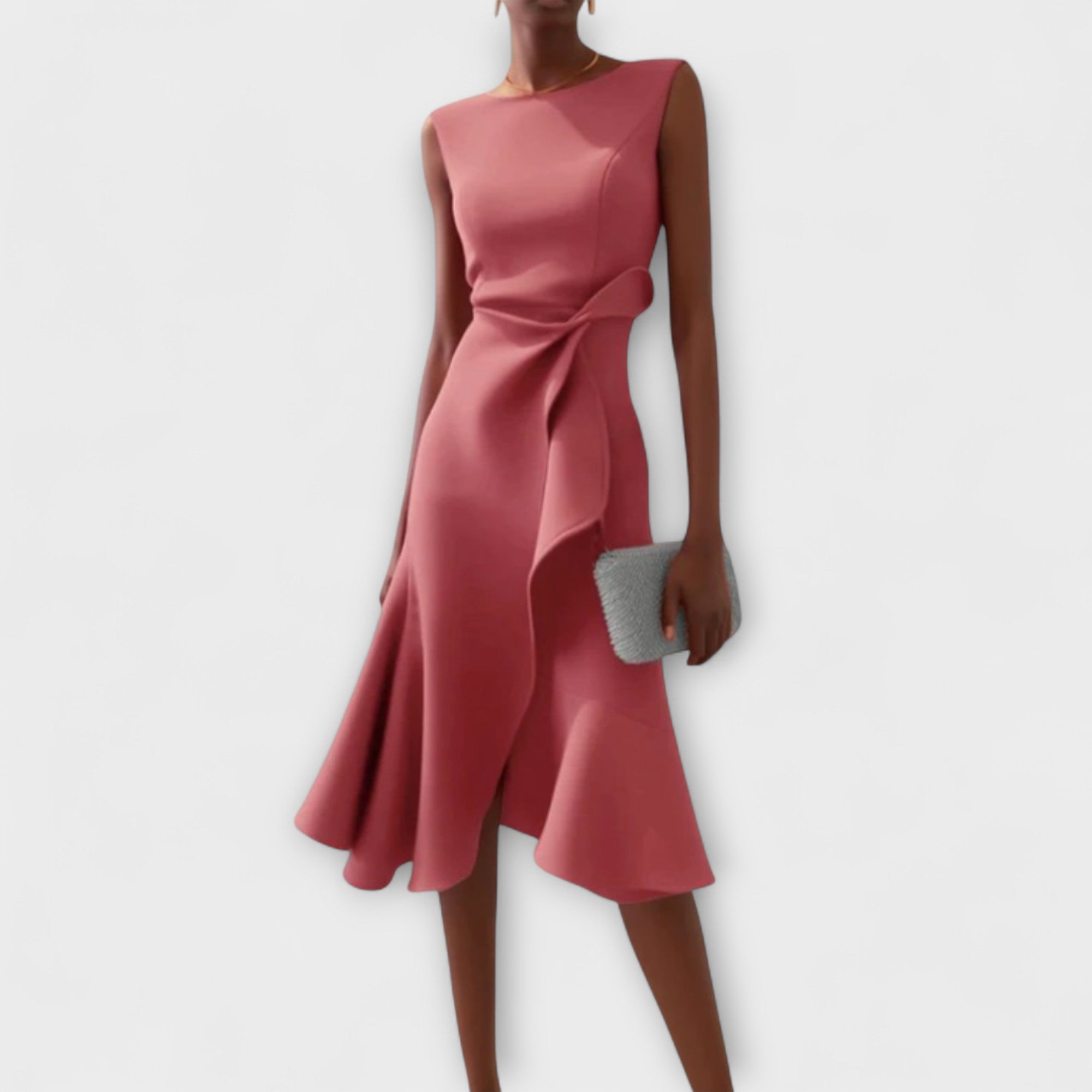 Dazzling Women's Midi Dress | Elegant Asymmetric Design 3