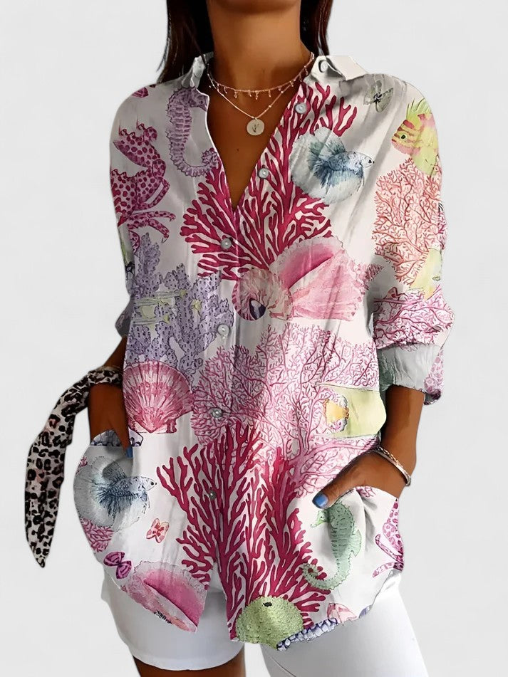 Diane Women's Blouse | Floral Design, Soft and Breathable Summer Top 0