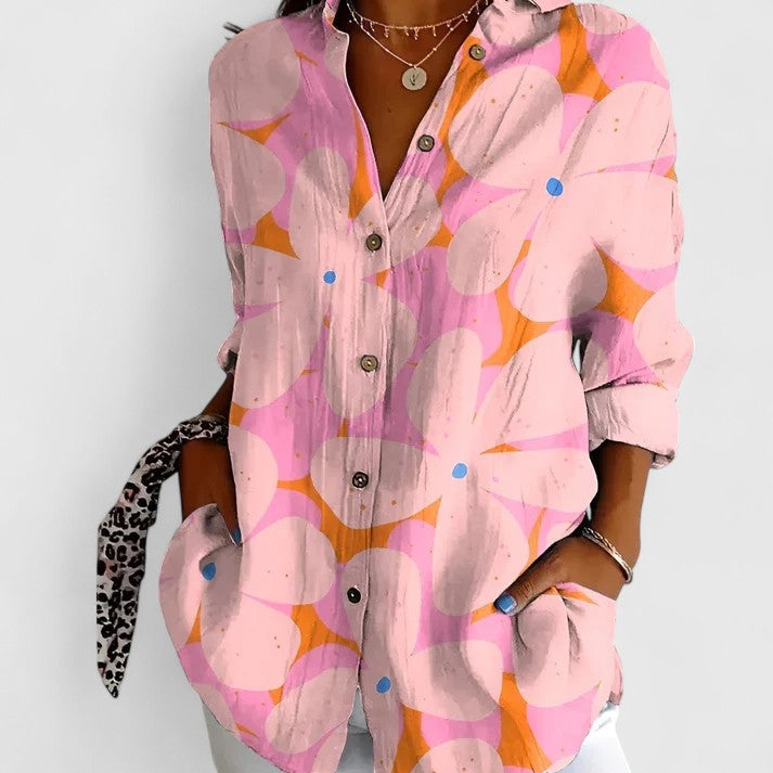 Diane Women's Blouse | Floral Design, Soft and Breathable Summer Top 4