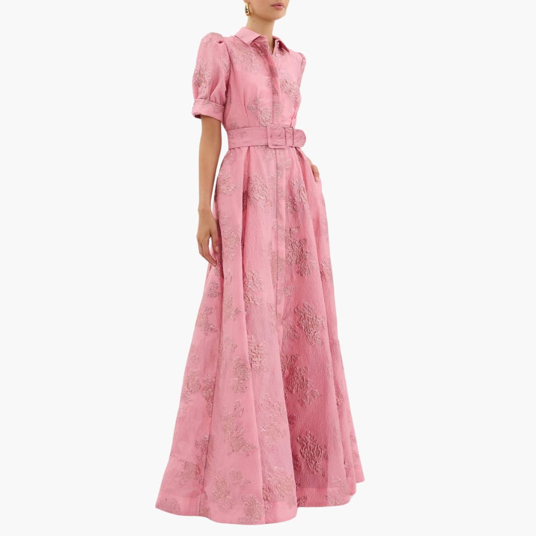 Elegant Floral Dress | Soft Fabric, Puff Sleeves 1