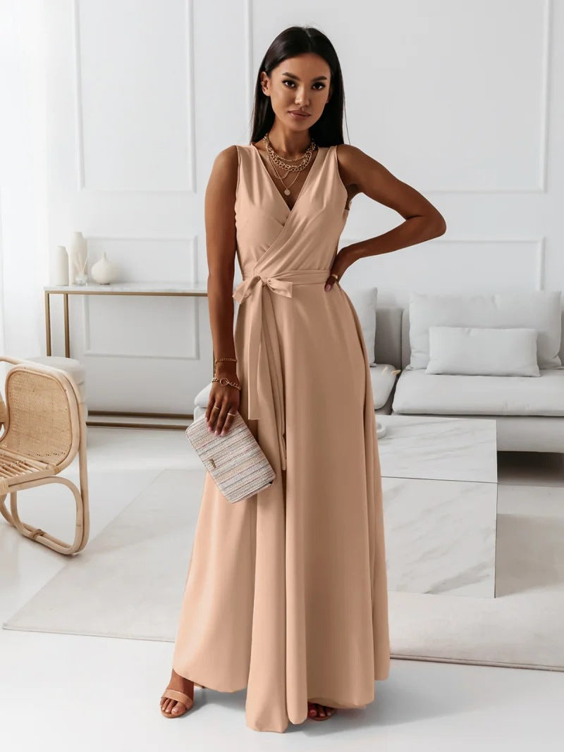 Elegant Floral Maxi Dress for Women | Flowing Wrap Style 4