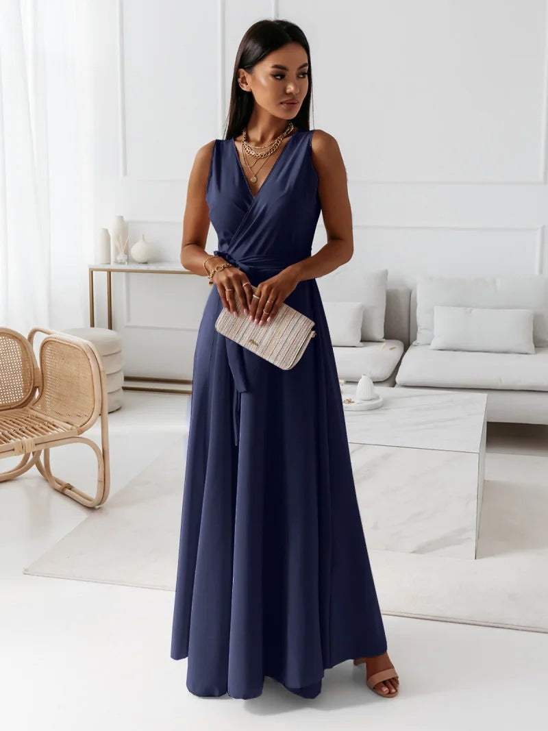 Elegant Floral Maxi Dress for Women | Flowing Wrap Style 5