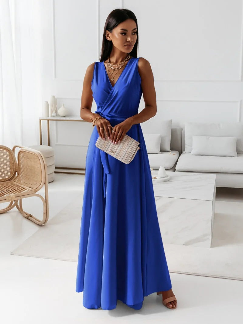 Elegant Floral Maxi Dress for Women | Flowing Wrap Style 6