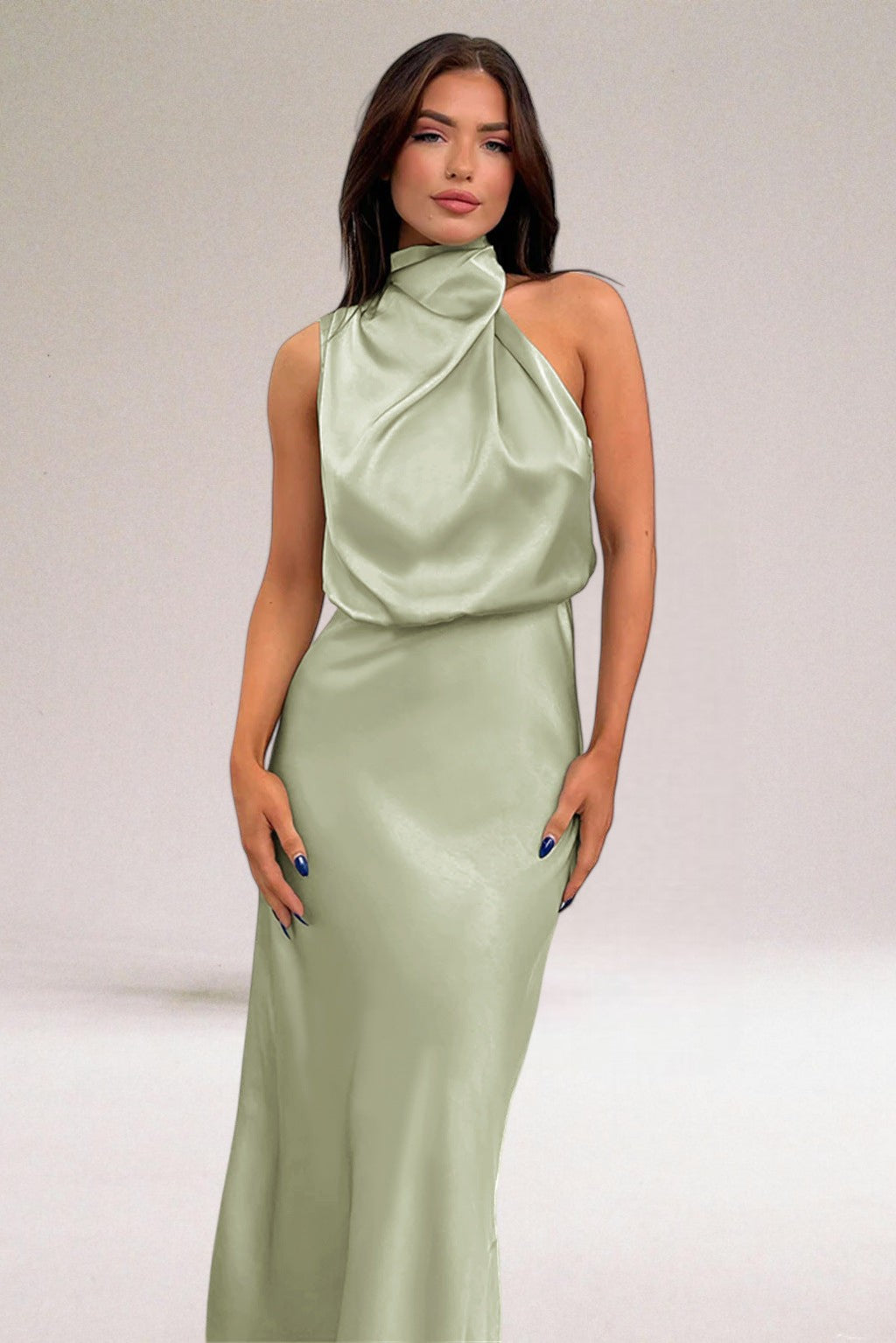 Elegant Halter Neck Dress | Timeless Sophistication 0