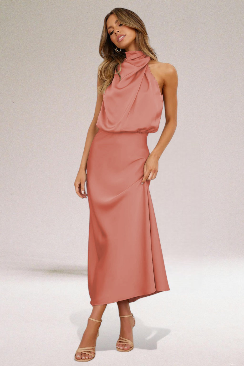 Elegant Halter Neck Dress | Timeless Sophistication 2