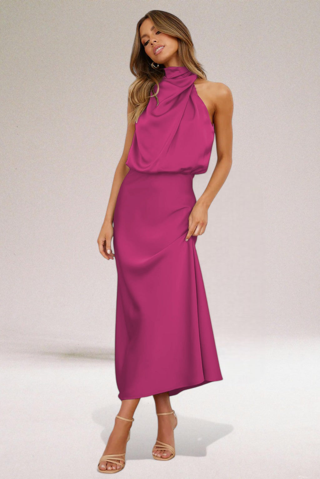 Elegant Halter Neck Dress | Timeless Sophistication 4
