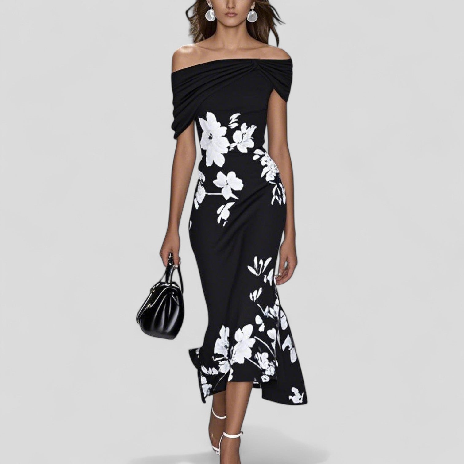 Elegant Midi Dress | Unique Print, Comfortable Fit 2