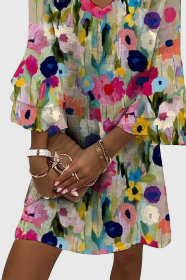 Elegant Mini Dress | Romantic Floral Print 1