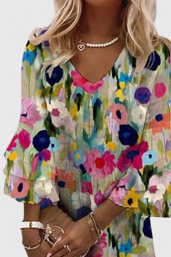 Elegant Mini Dress | Romantic Floral Print 2