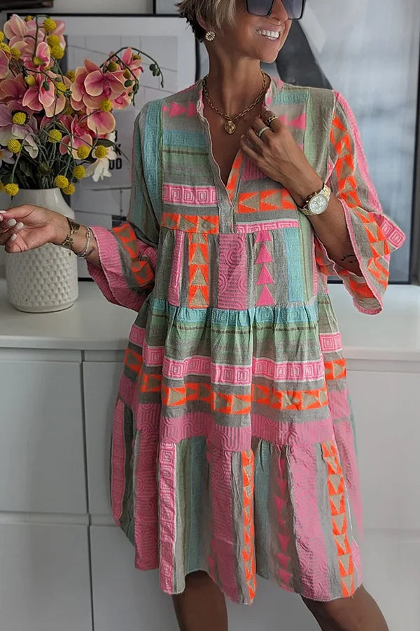 Elegant Spring Dress | A-Line Silhouette with Ruffle Details 2