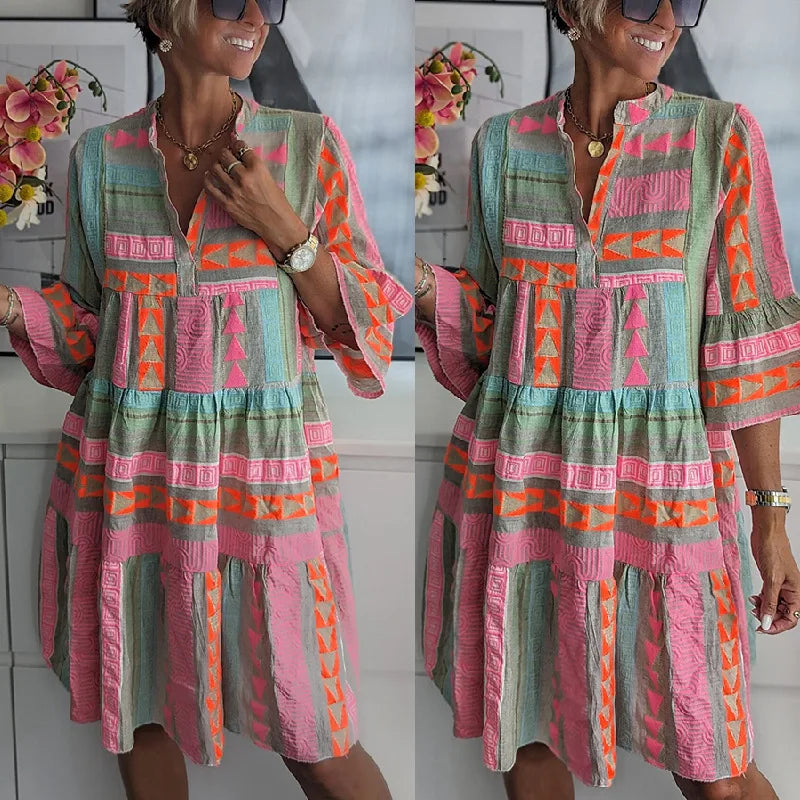 Elegant Spring Dress | A-Line Silhouette with Ruffle Details 4