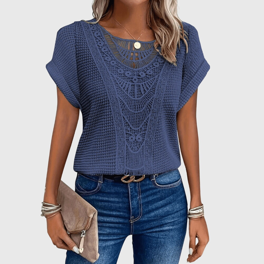Elegant Women's Blouse | Lace Detailing, Ibiza Style 2