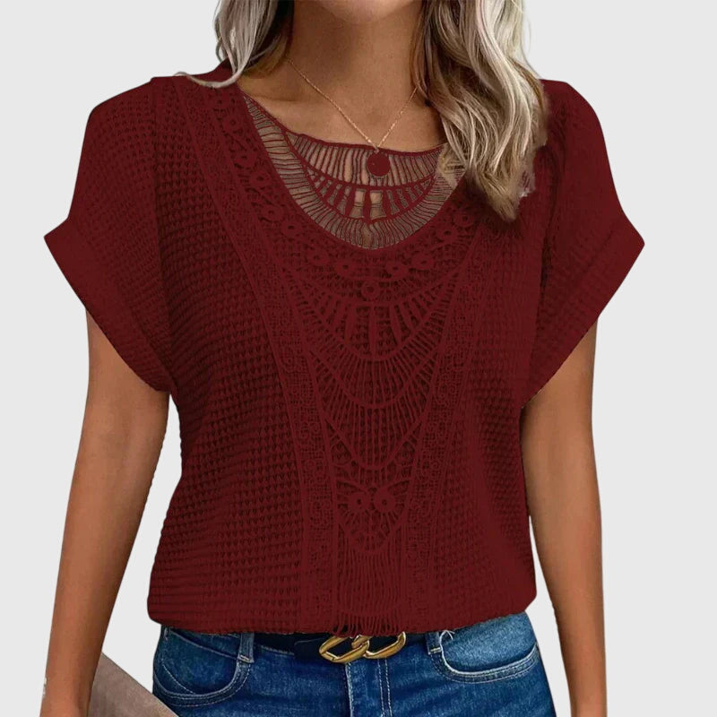 Elegant Women's Blouse | Lace Detailing, Ibiza Style 8