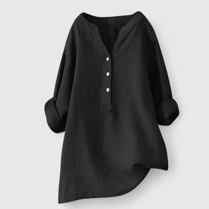 Elegant Women's Blouse | Lightweight Fabric, Chic V-Notch Design 4