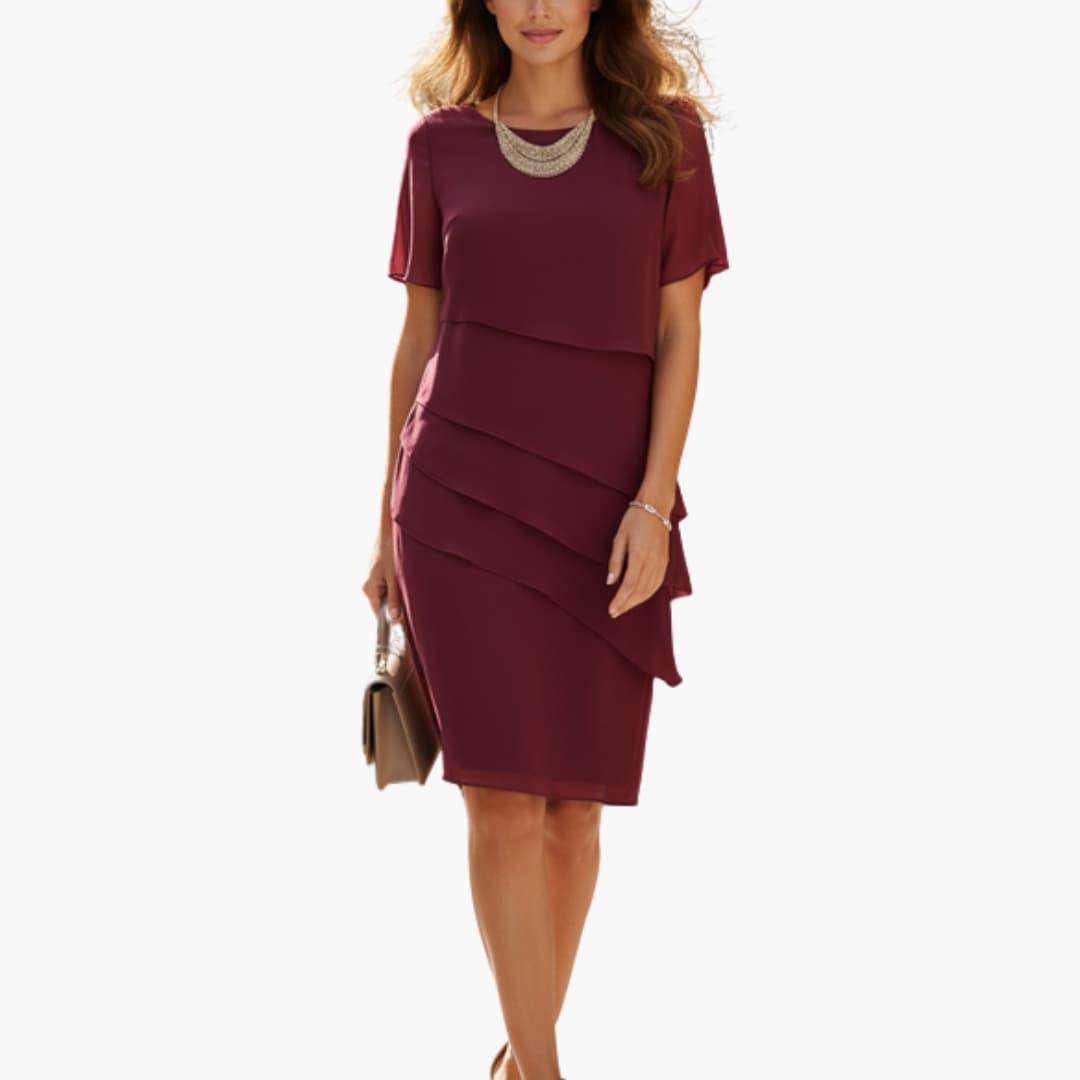 Elegant Women's Dress | Defined Waist with Pockets, Summer Style 0