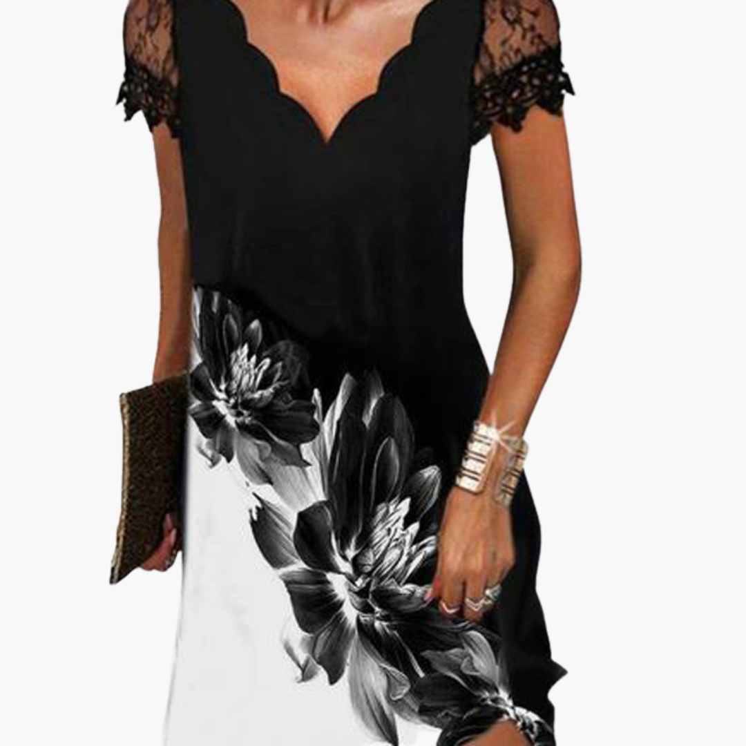 Elegant Women's Dress | Structured Neckline, Sleeveless Plus Size Option 0