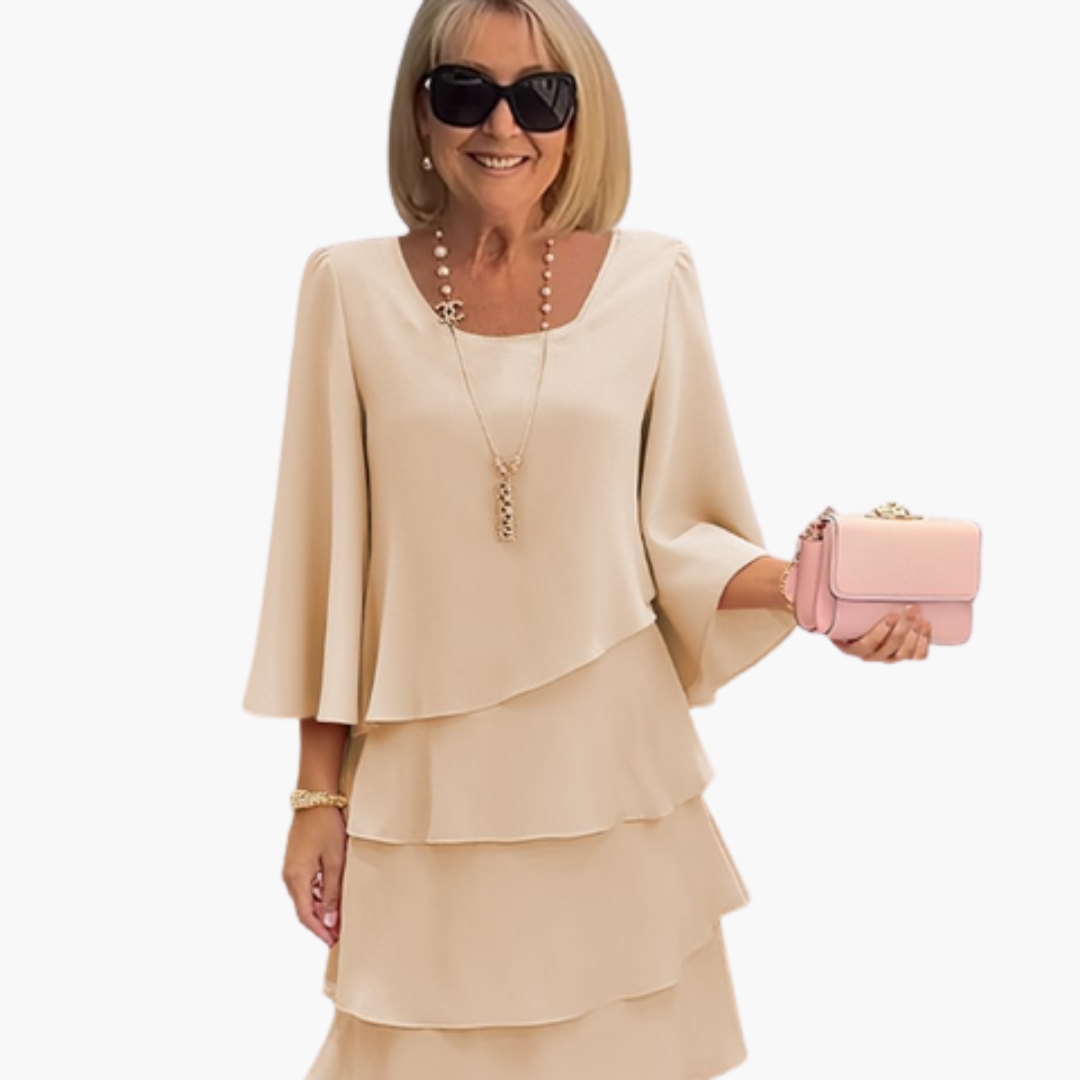 Elegant Women's Layered Dress | Structured Silhouette, Plus Size Available 3