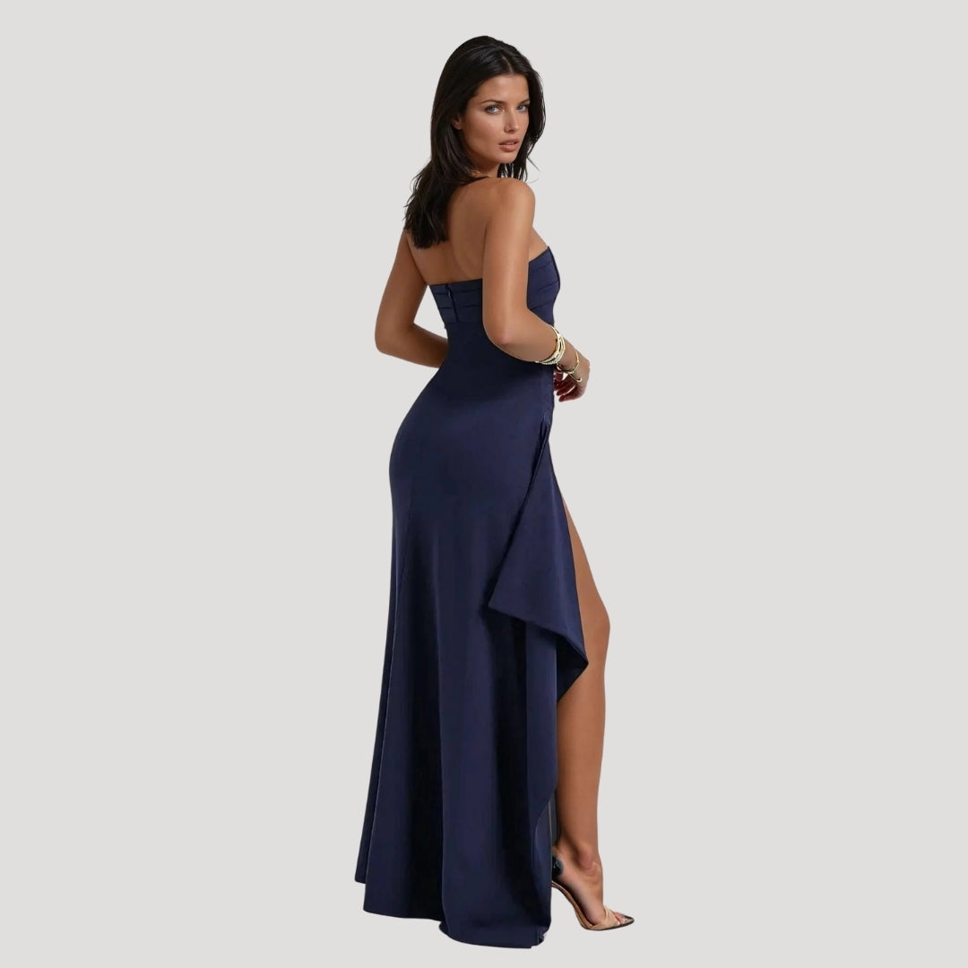 Elegant Women's Maxi Dress | Strapless Design for Special Occasions 3
