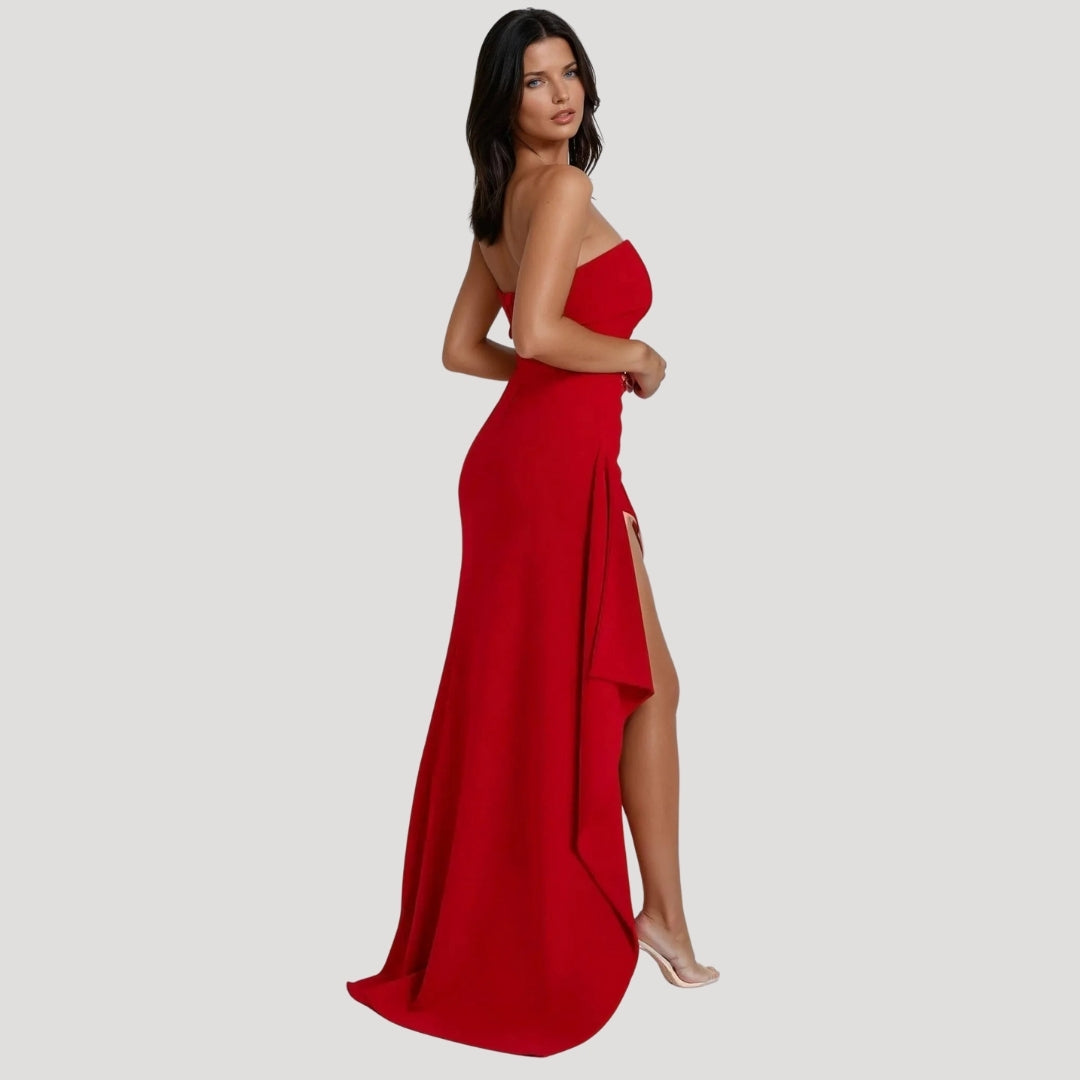 Elegant Women's Maxi Dress | Strapless Design for Special Occasions 8