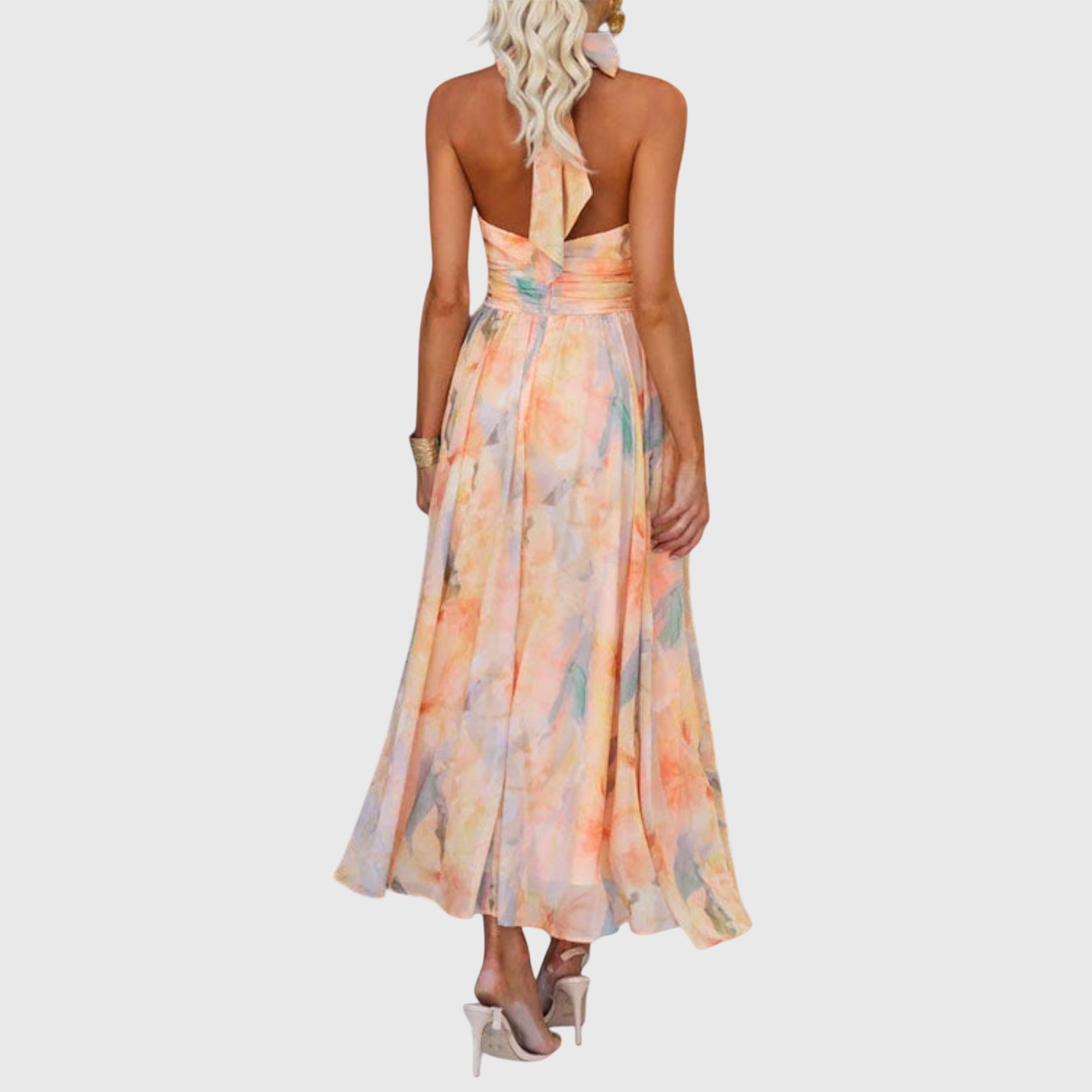 Elegant Women’s Maxi Dress | Stylish Halter Neck 1
