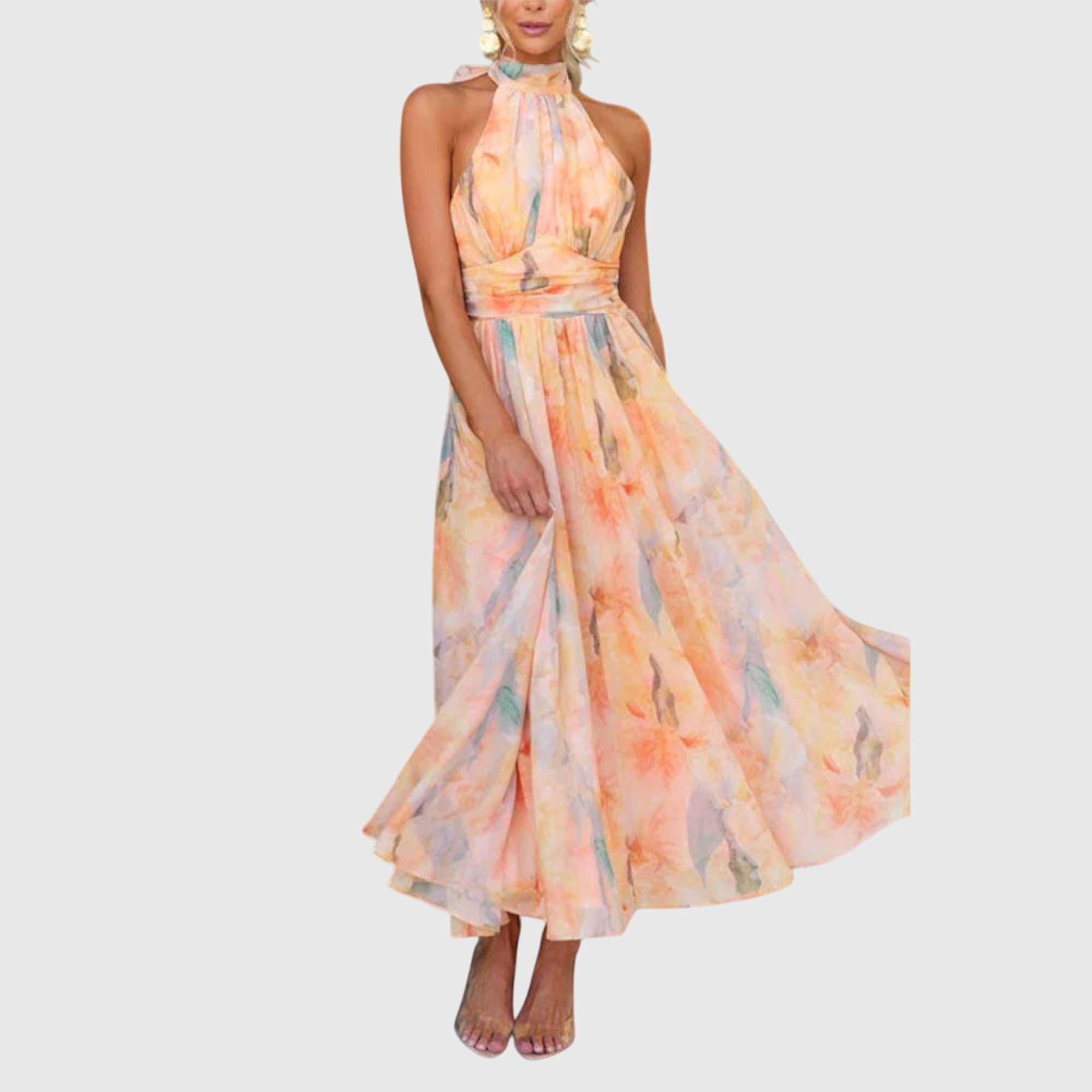 Elegant Women’s Maxi Dress | Stylish Halter Neck 2