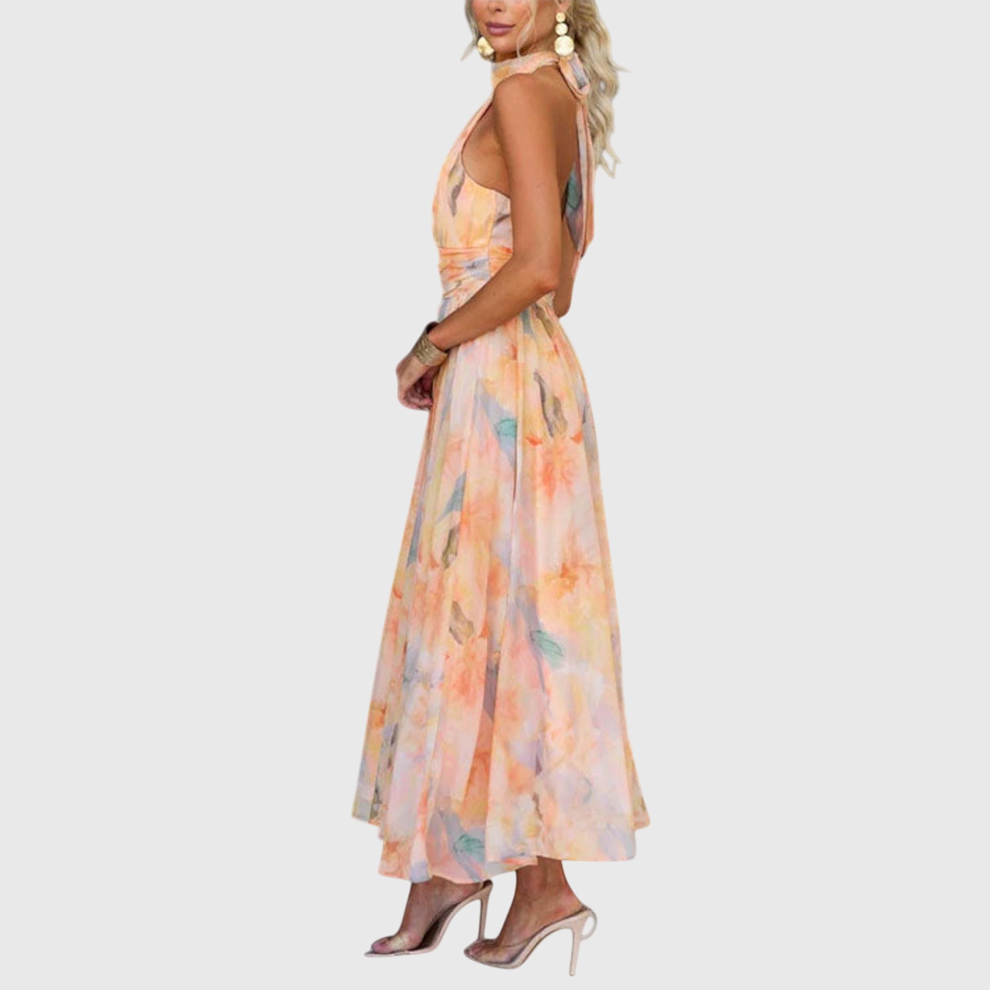 Elegant Women’s Maxi Dress | Stylish Halter Neck 3