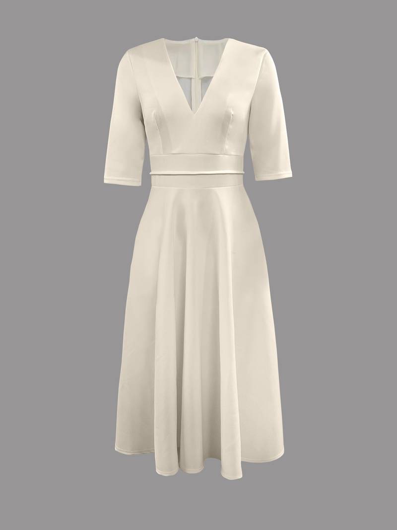 Elegant Women's Midi Dress | Flared Silhouette for Special Occasions 4