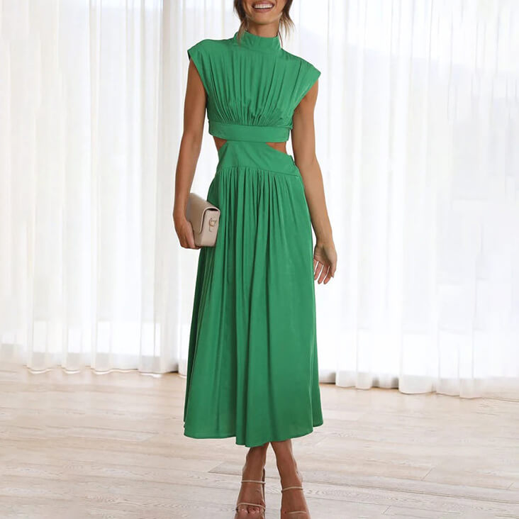 Elegant Women's Summer Dress | Flattering Halter Neckline, Versatile Style 0