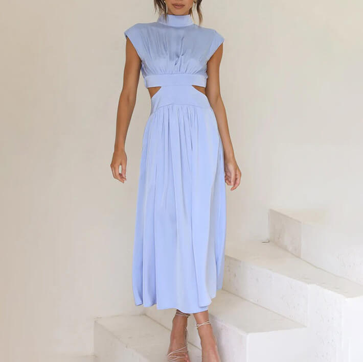Elegant Women's Summer Dress | Flattering Halter Neckline, Versatile Style 8