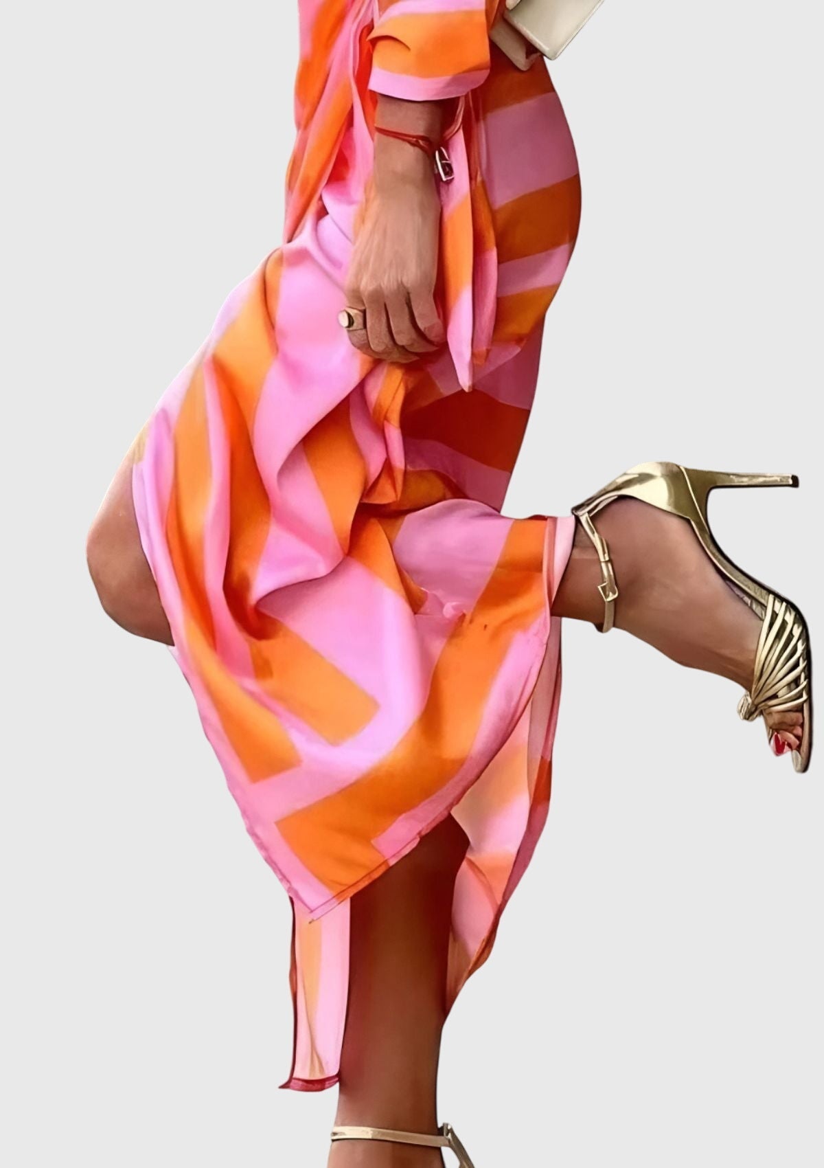 Elegant Wrap Dress | Chic Modern Print 3