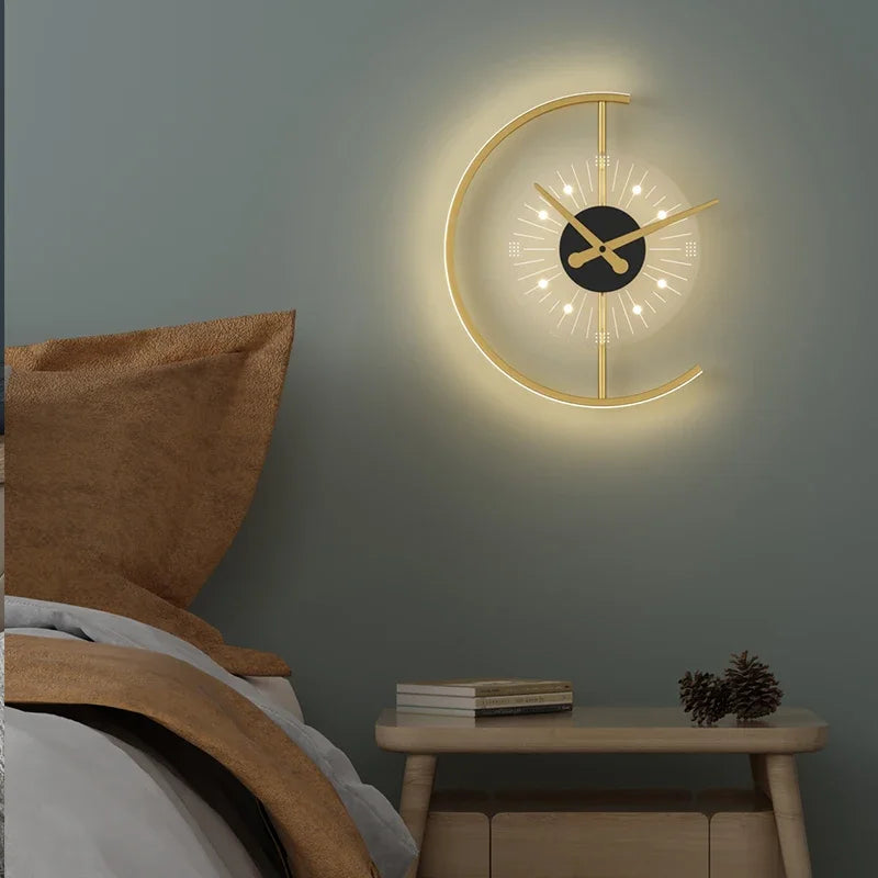 Élise Horloge Lumineuse | Cadre Doré, Éclairage Intelligent 4