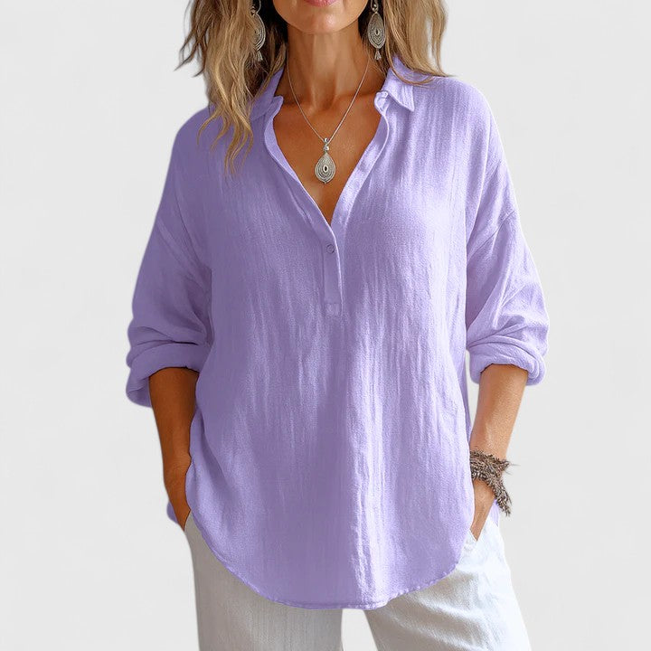 Fabulous Women's Blouse | Lightweight Linen, Versatile 3