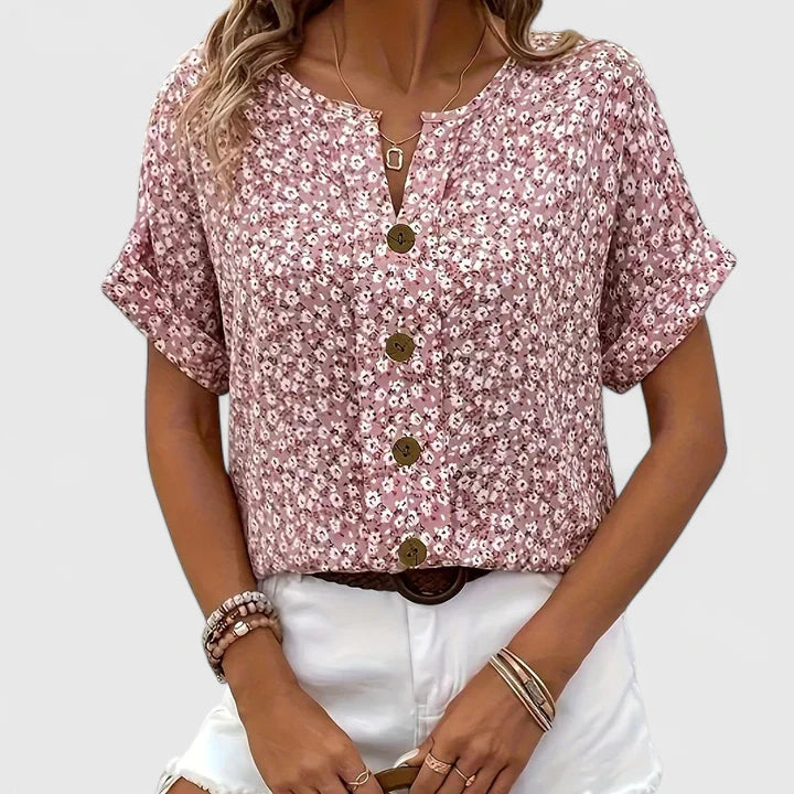 Faylora Women's Blouse | Elegant Floral Print, Relaxed Fit 2