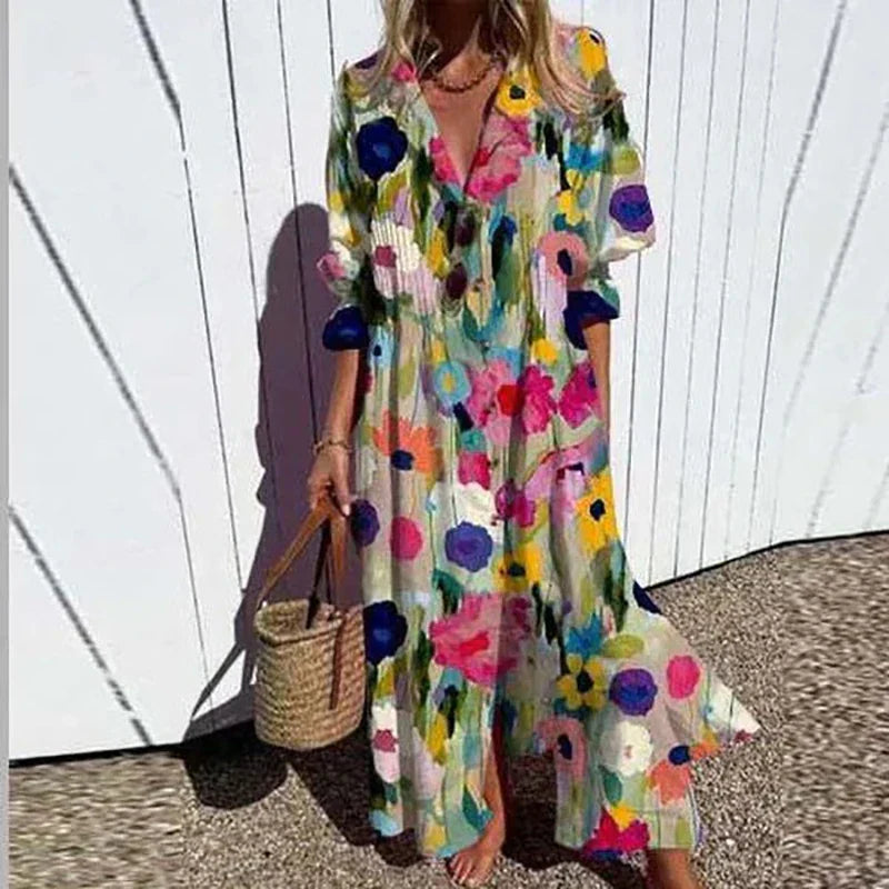 Feminine Maxi Dress | Lightweight Bohemian Style 0