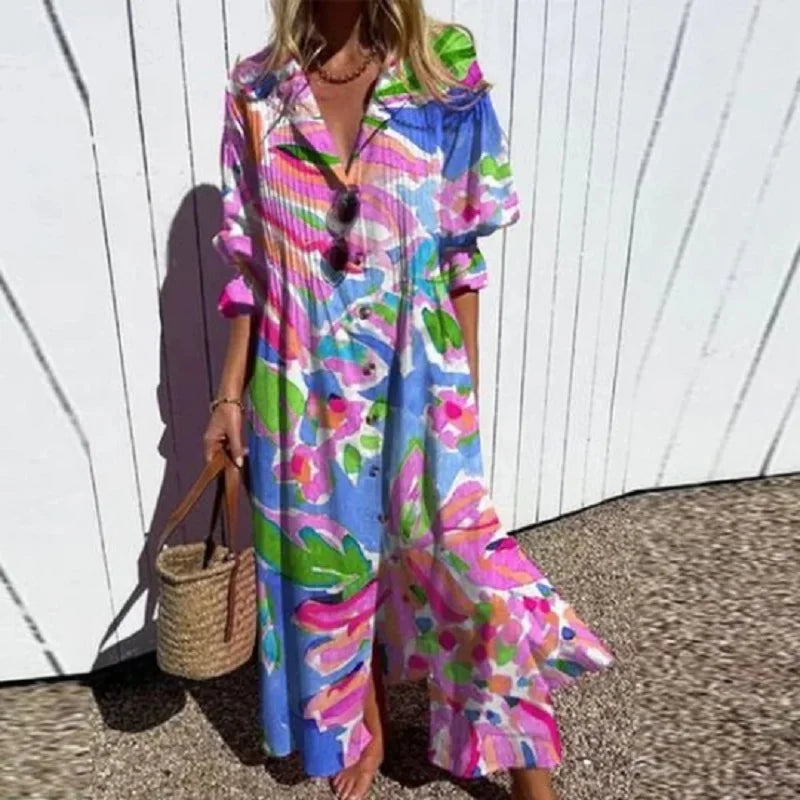 Feminine Maxi Dress | Lightweight Bohemian Style 2