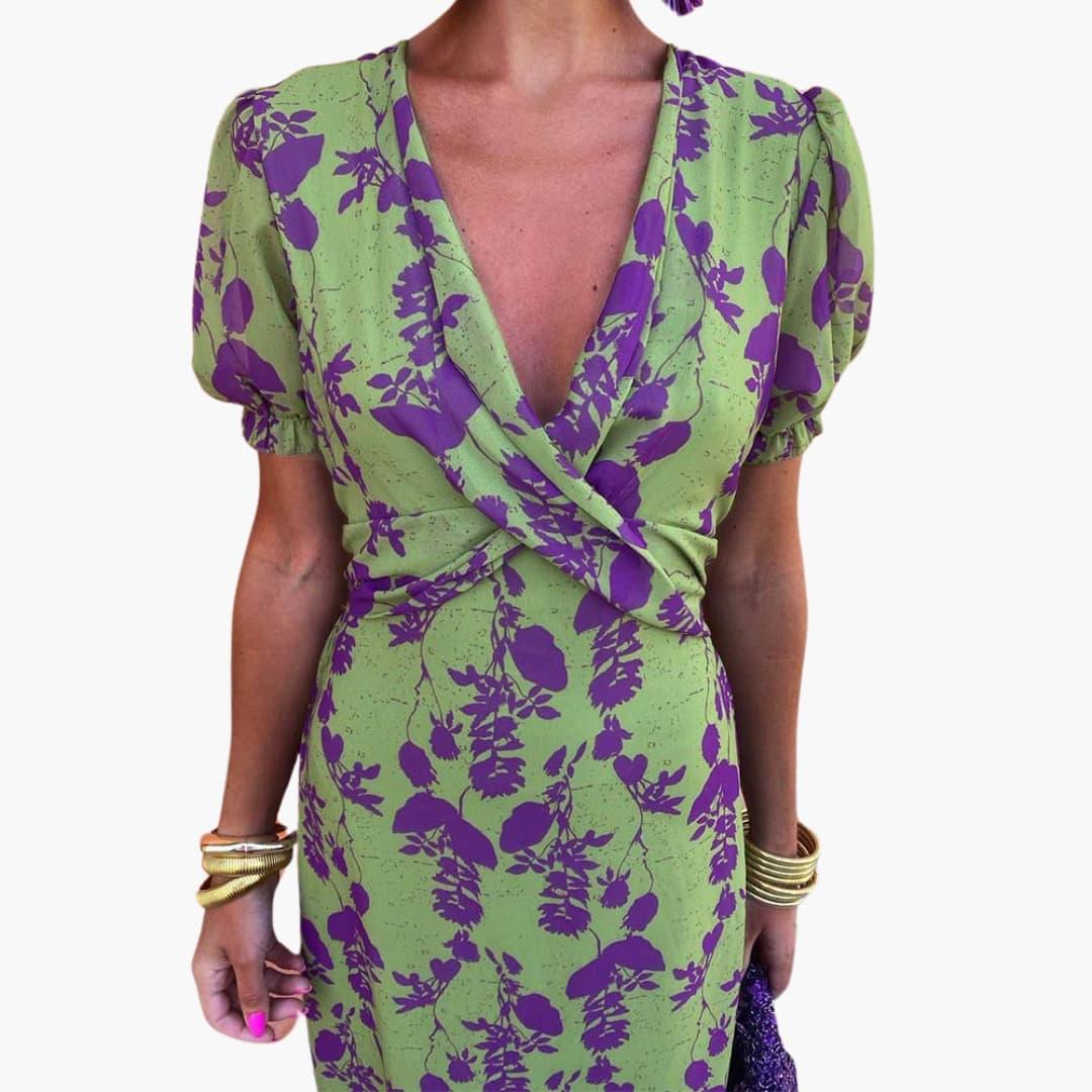 Flora Women's Dress | Floral Maxi Wrap Design, Summer Style 7
