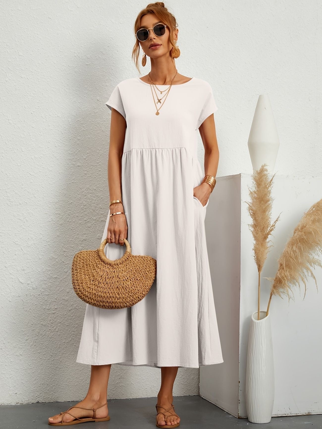 Florence Women's Dress | Lightweight Fabric, Elegant Summer Style 4