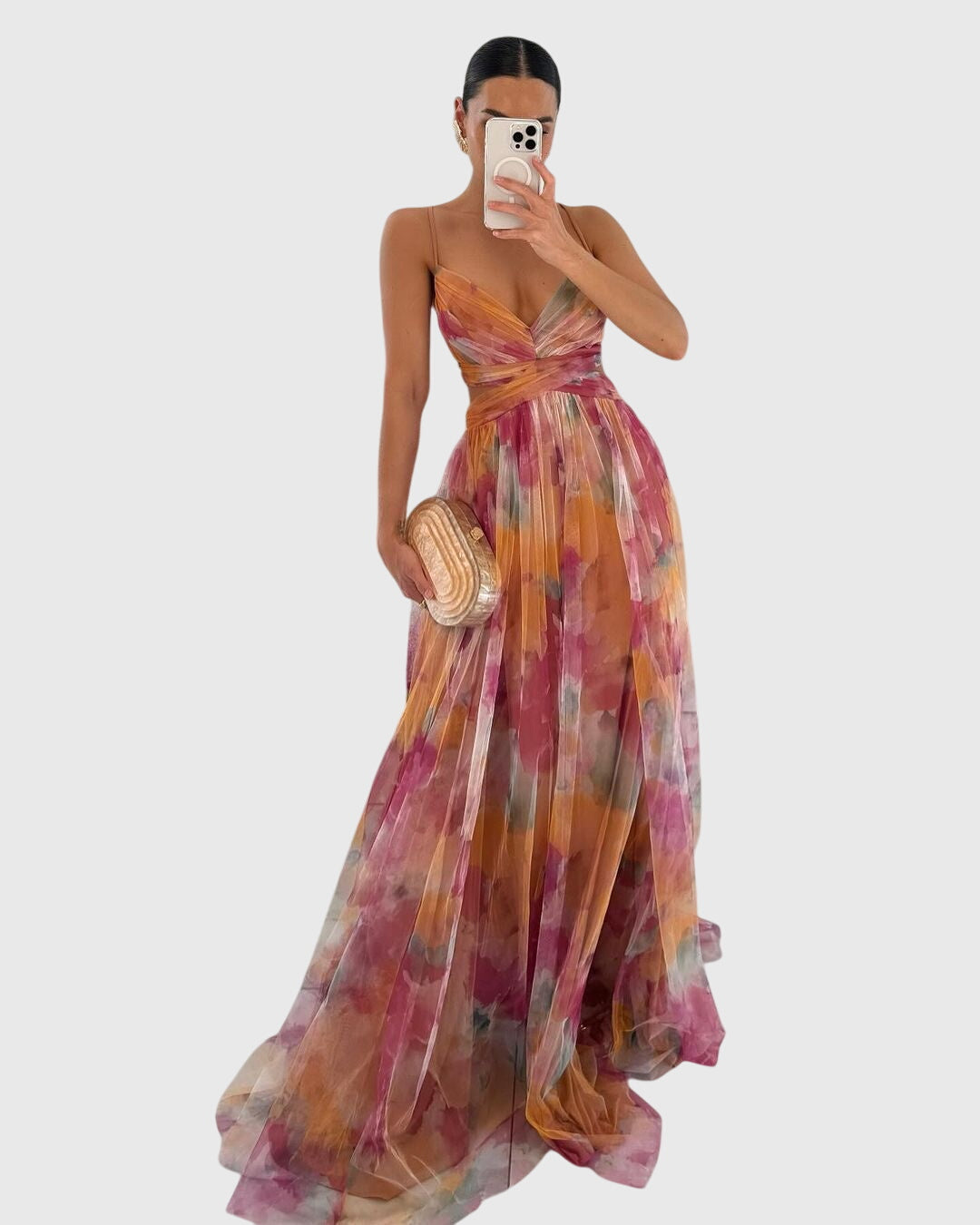 Giselle Women's Maxi Dress | Floral Print, Adjustable Fit 0