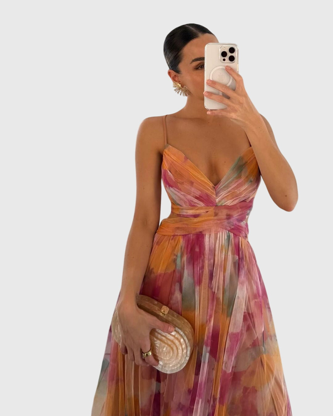 Giselle Women's Maxi Dress | Floral Print, Adjustable Fit 1
