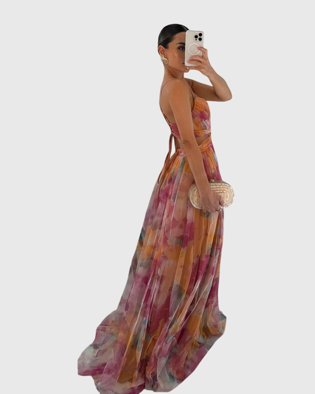 Giselle Women's Maxi Dress | Floral Print, Adjustable Fit 2