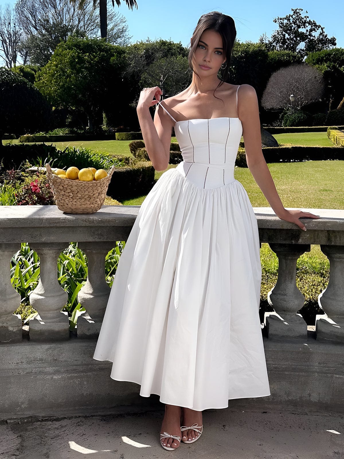 Glamorous Women's Midi Dress | Elegant Corset Design for Formal Occasions 2