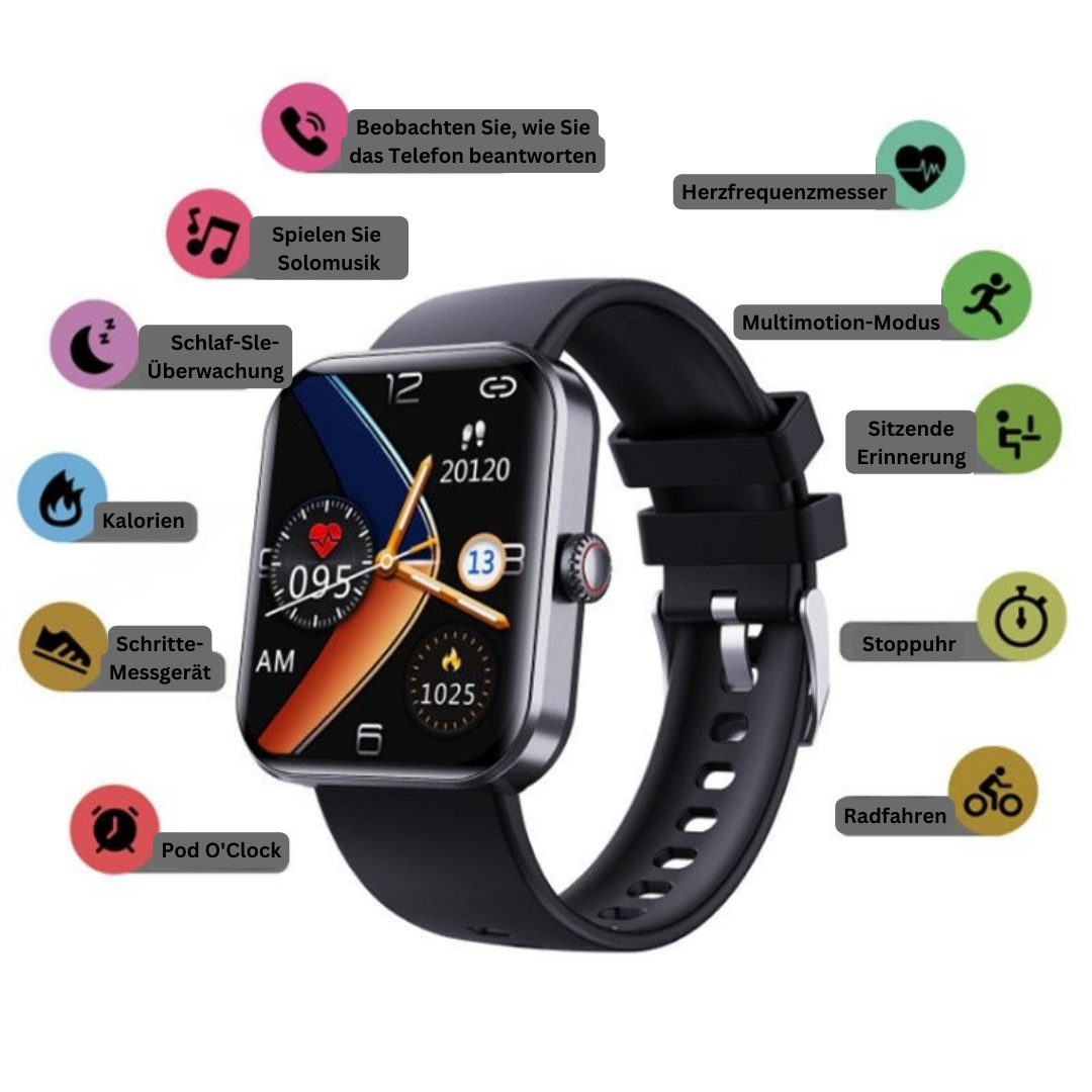 GlycoSense Montre Intelligente | Surveillance Glucose Non Invasive Temps Réel 6
