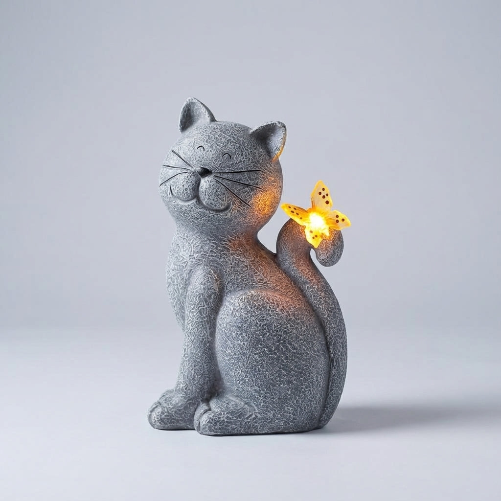 Glynn Figurine de Jardin Solaire | Résine Peinte à la Main, Éclairage LED Écologique 0